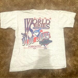 Toronto Blue Jays Vintage 1992 World Series T-Shirt - Chalk Line Size L